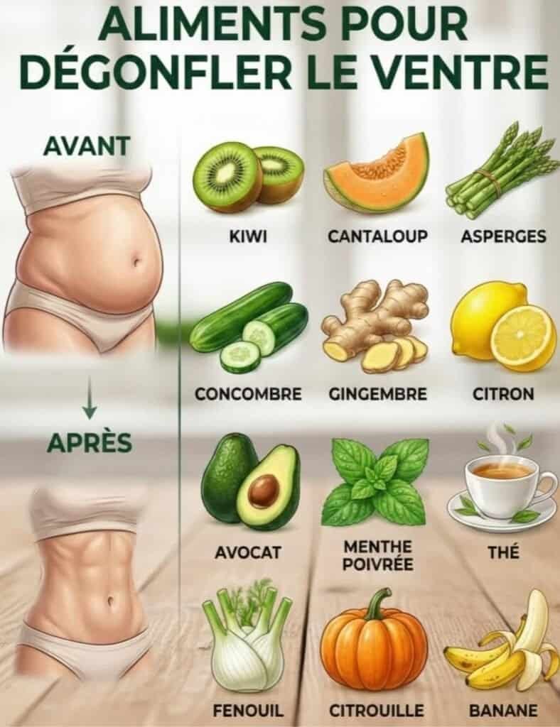 Aliments pour dégonfler le ventre