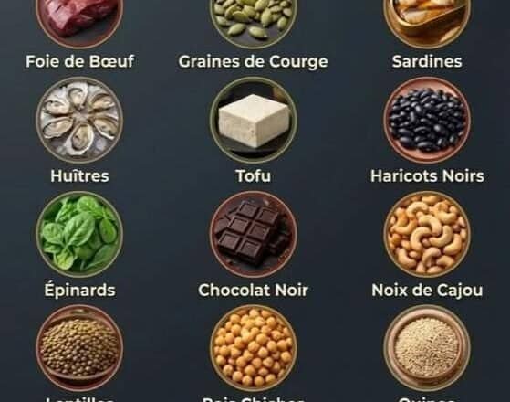 aliments les plus riches en fer